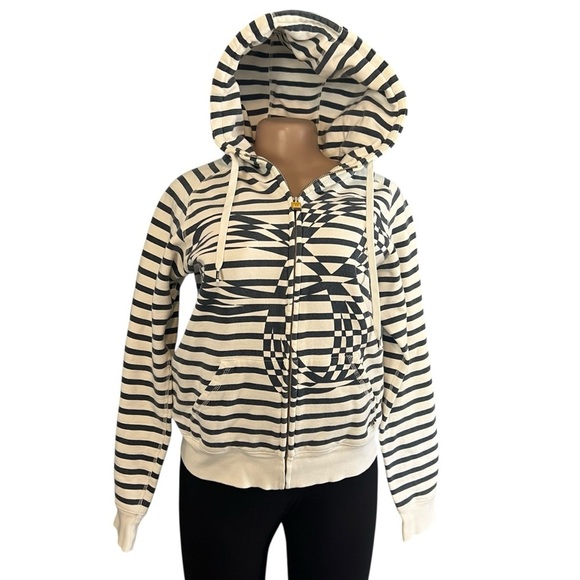 TNA Aritzia Navy Blue and White Striped Jacket - Picture 8 of 8